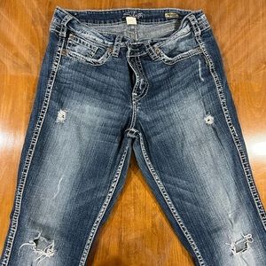 Distressed Silver Jeans